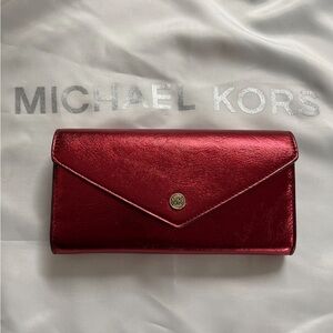 Michael Kors Crimson Red Envelope Wallet